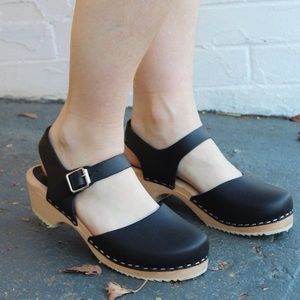 Genuine Leather Clogs - Size 9